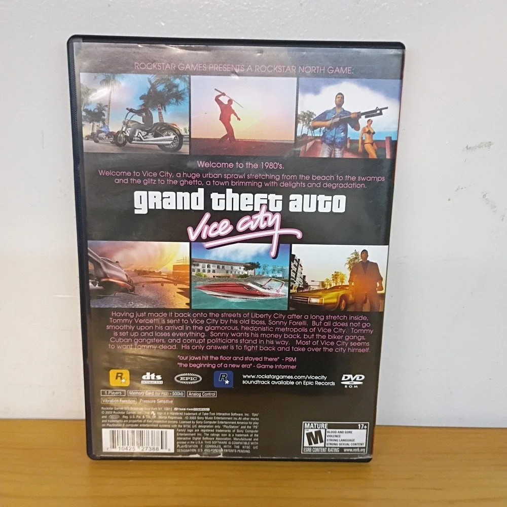 Grand Theft Auto Vice City Greatest Hits PS2 Plus Ultimate Codes Disc Poster
